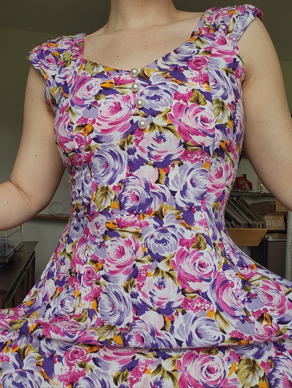 Vintage Floral Mini Dress